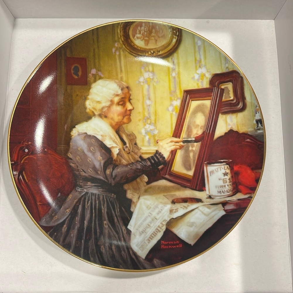 NORMAN ROCKWELL Vintage 1988 “Grandma’s Love” Collector’s Plate